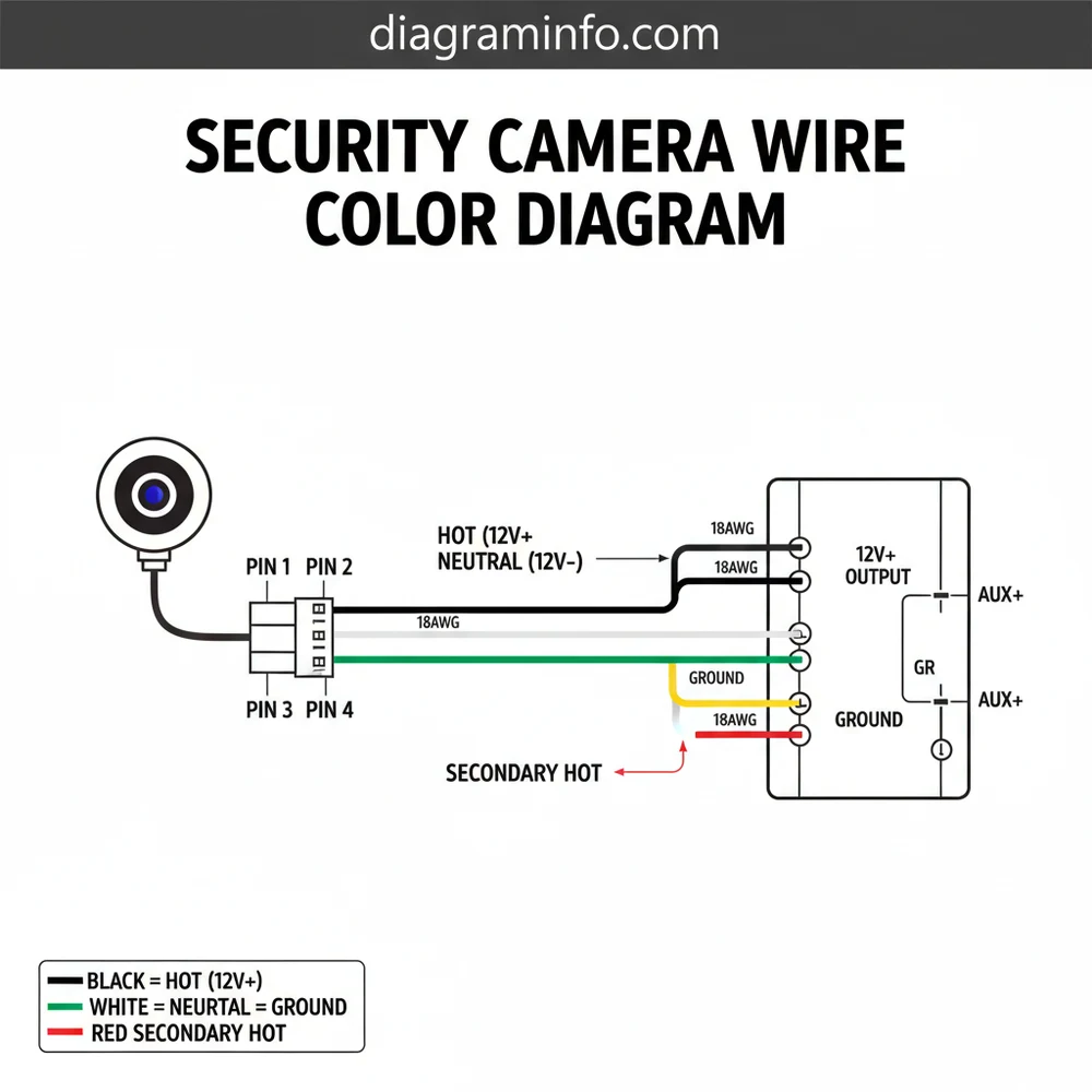 4-Wire Security Camera Wire Color Diagram: 2026 Setup