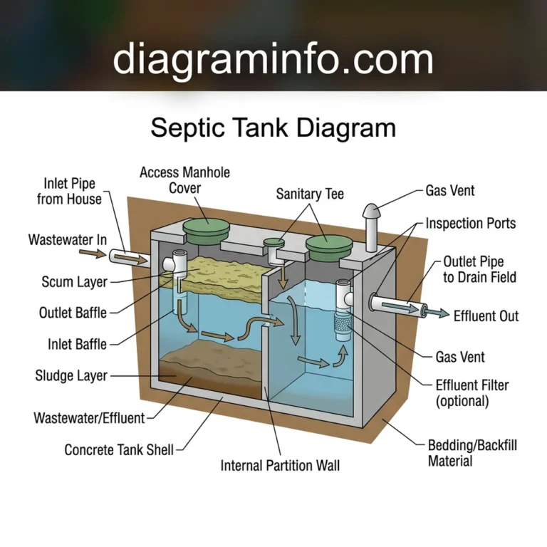septic tank diagram diagram with labeled components and explanations