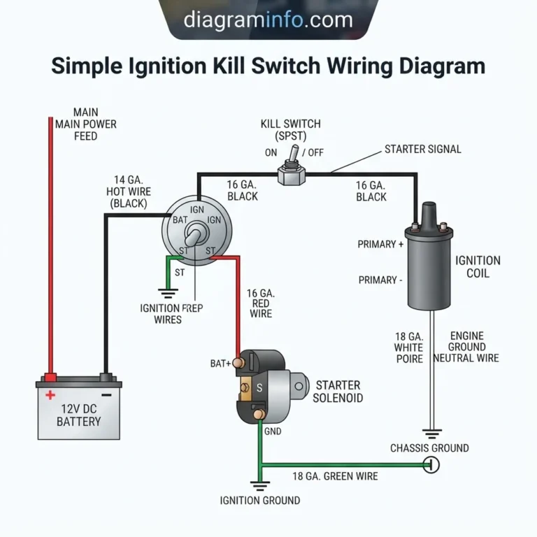 simple ignition kill switch wiring diagram diagram with labeled components and explanations