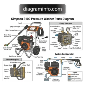 simpson 3100 pressure washer parts diagram diagram with labeled components and explanations