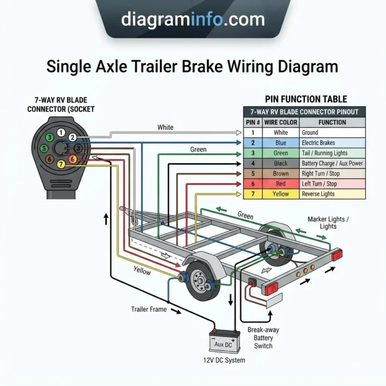 single axle trailer brake wiring diagram diagram with labeled components and explanations