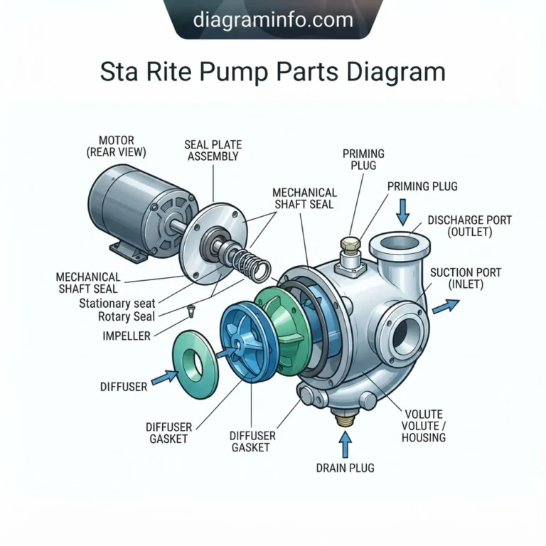 sta-rite pump parts diagram diagram with labeled components and explanations