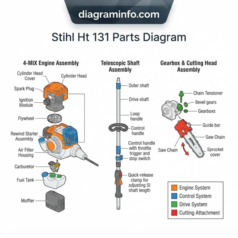 stihl ht 131 parts diagram diagram with labeled components and explanations