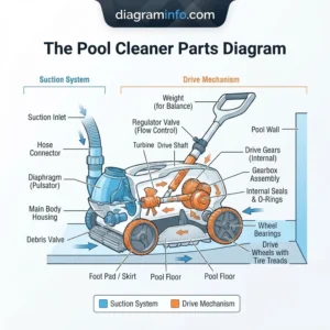 the pool cleaner parts diagram diagram with labeled components and explanations