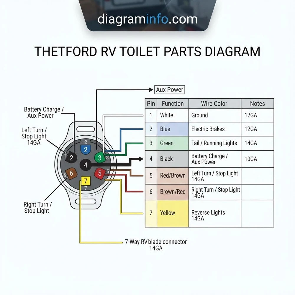 thetford rv toilet parts diagram diagram with labeled components and explanations