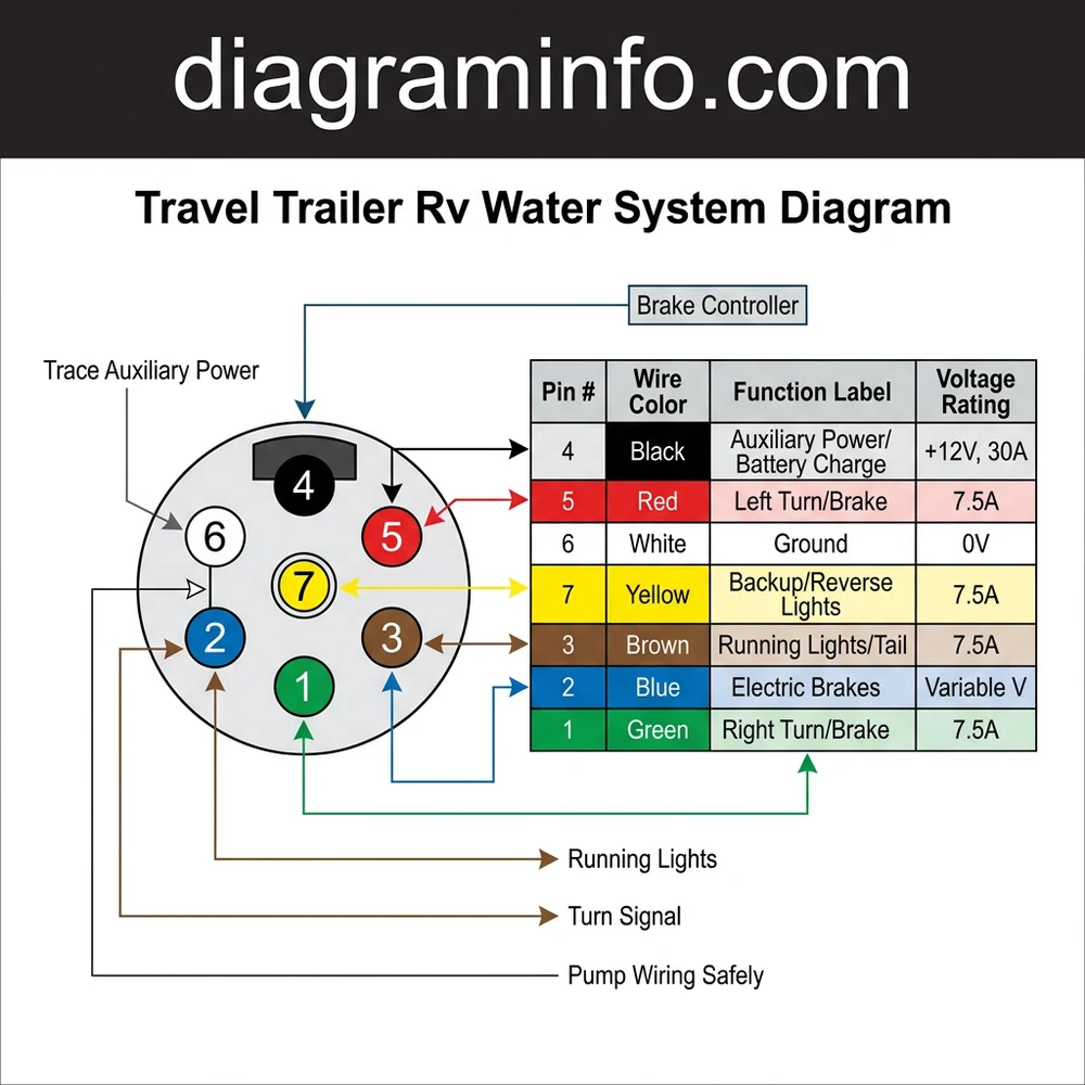 travel trailer rv water system diagram diagram with labeled components and explanations