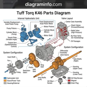 tuff torq k46 parts diagram diagram with labeled components and explanations