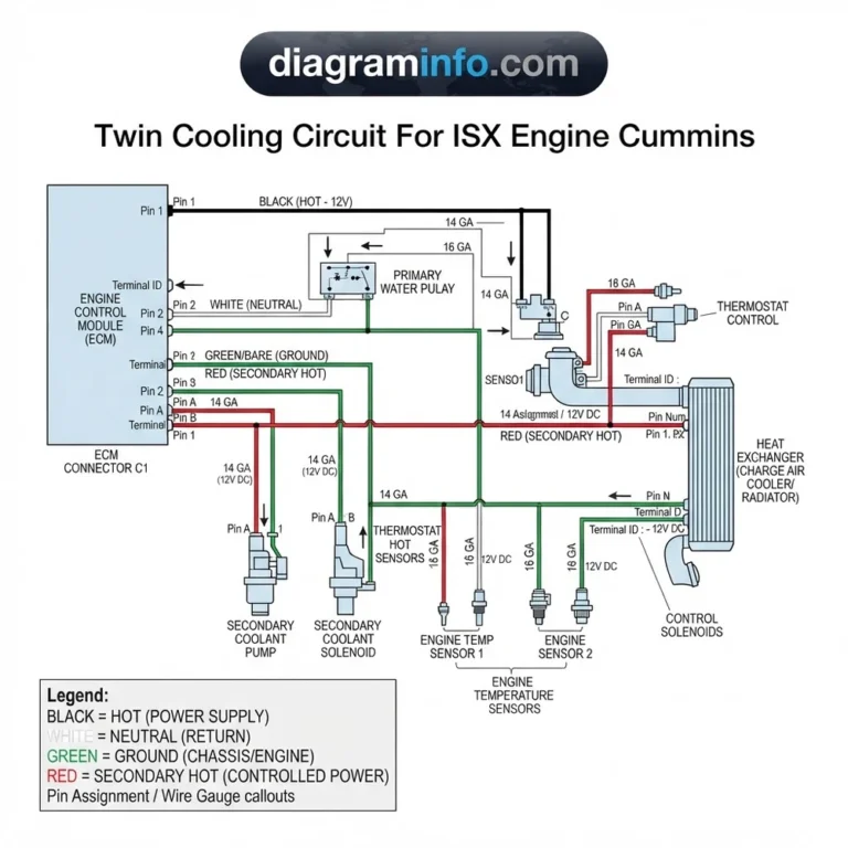 twin cooling circuit for isx engine cummins diagram with labeled components and explanations