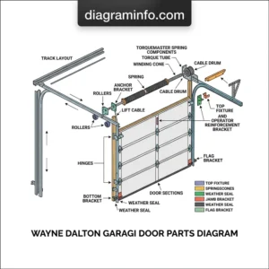 wayne dalton garage door parts diagram diagram with labeled components and explanations