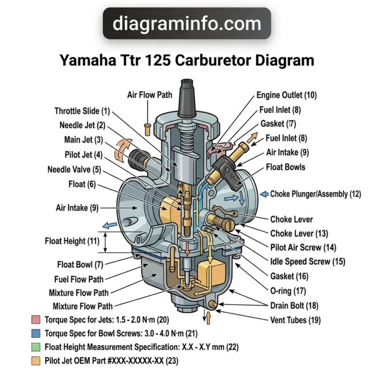 yamaha ttr 125 carburetor diagram diagram with labeled components and explanations